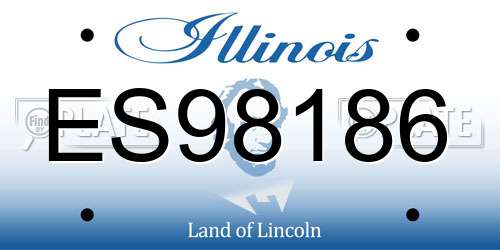 ES98186 Illinois License Plate