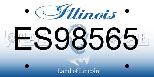 ES98565 Illinois License Plate