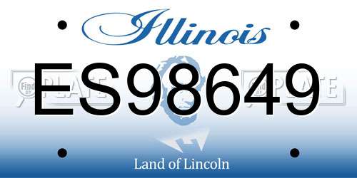 ES98649 Illinois License Plate