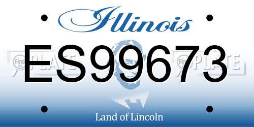 ES99673 Illinois License Plate