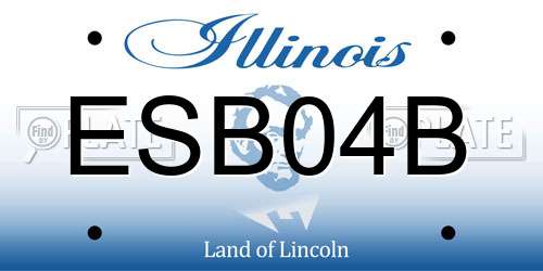 ESB04B Illinois License Plate