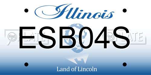 ESB04S Illinois License Plate