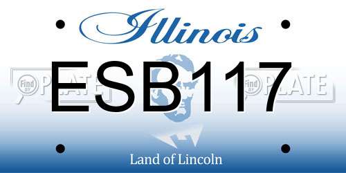ESB117 Illinois License Plate