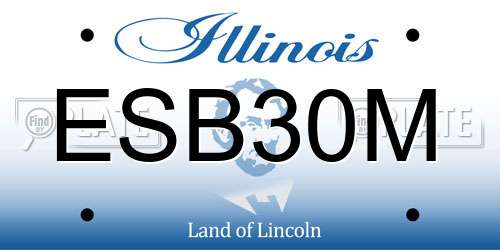 ESB30M Illinois License Plate