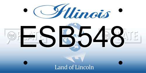 ESB548 Illinois License Plate