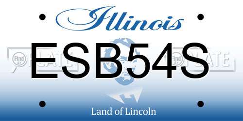ESB54S Illinois License Plate