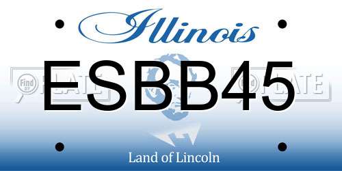 ESBB45 Illinois License Plate