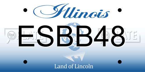 ESBB48 Illinois License Plate