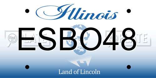 ESBO48 Illinois License Plate