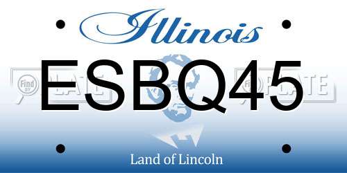 ESBQ45 Illinois License Plate