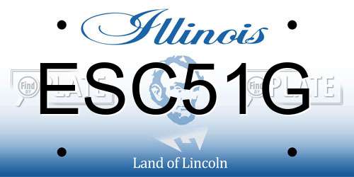 ESC51G Illinois License Plate