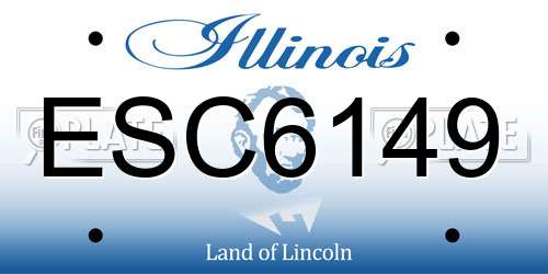ESC6149 Illinois License Plate