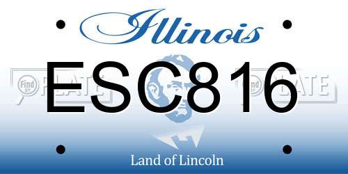 ESC816 Illinois License Plate