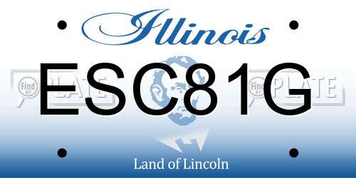 ESC81G Illinois License Plate