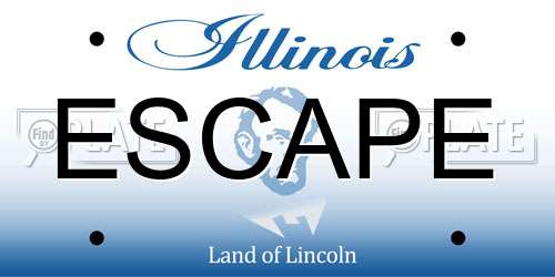 ESCAPE Illinois License Plate
