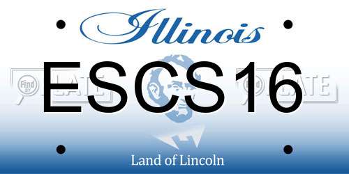 ESCS16 Illinois License Plate
