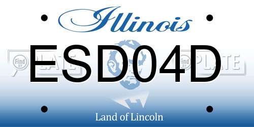 ESD04D Illinois License Plate