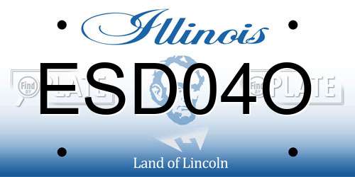 ESD04O Illinois License Plate