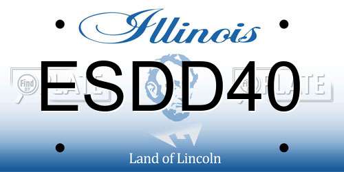 ESDD40 Illinois License Plate