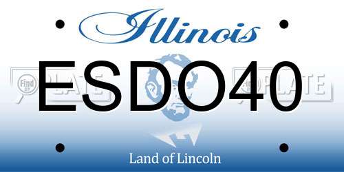 ESDO40 Illinois License Plate
