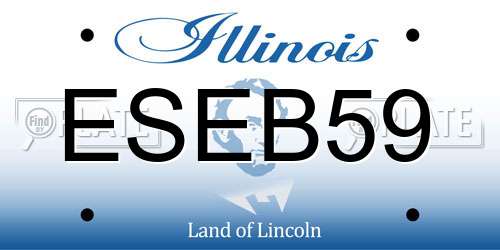 ESEB59 Illinois License Plate