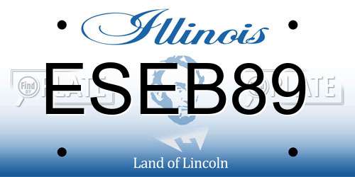 ESEB89 Illinois License Plate