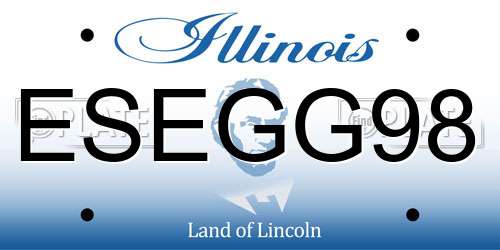 ESEGG98 Illinois License Plate