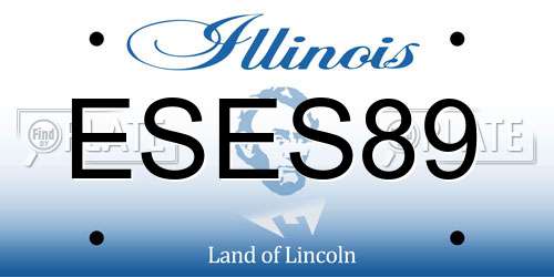 ESES89 Illinois License Plate