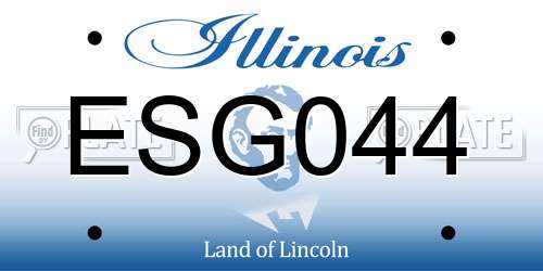 ESG044 Illinois License Plate
