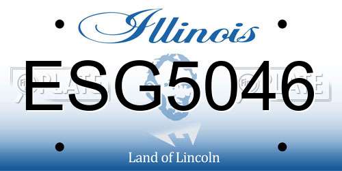 ESG5046 Illinois License Plate
