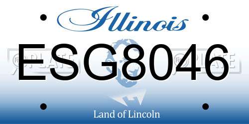 ESG8046 Illinois License Plate