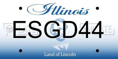 ESGD44 Illinois License Plate
