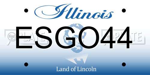 ESGO44 Illinois License Plate