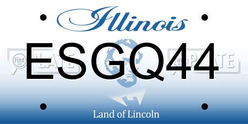 ESGQ44 Illinois License Plate
