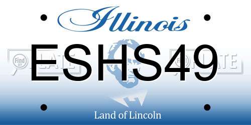 ESHS49 Illinois License Plate