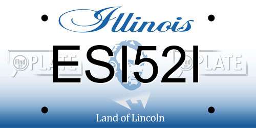 ESI52I Illinois License Plate