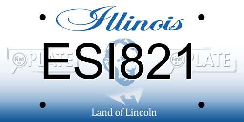 ESI821 Illinois License Plate