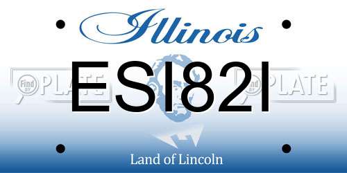 ESI82I Illinois License Plate