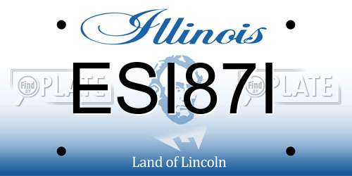 ESI87I Illinois License Plate