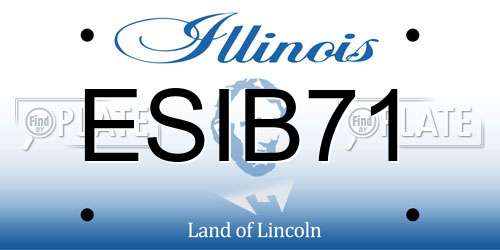 ESIB71 Illinois License Plate