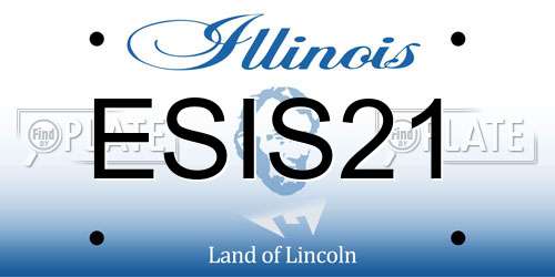 ESIS21 Illinois License Plate