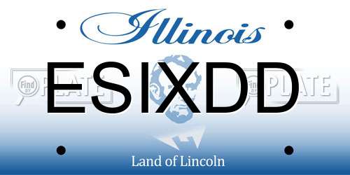 ESIXDD Illinois License Plate