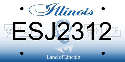 ESJ2312 Illinois License Plate
