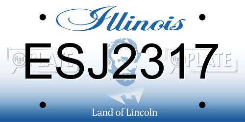 ESJ2317 Illinois License Plate