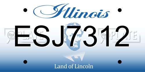 ESJ7312 Illinois License Plate