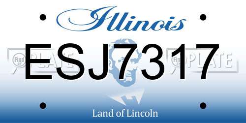 ESJ7317 Illinois License Plate