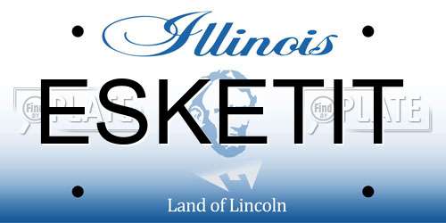 ESKETIT Illinois License Plate