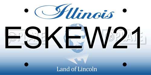 ESKEW21 Illinois License Plate