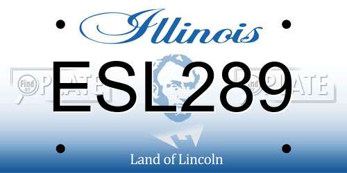 ESL289 Illinois License Plate