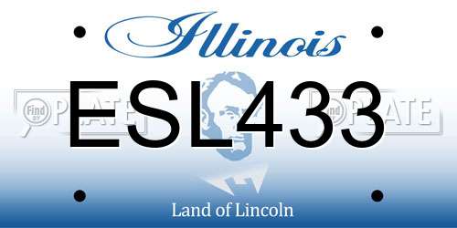 ESL433 Illinois License Plate